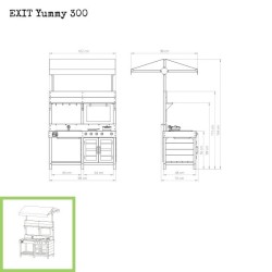 Drewniana kuchnia do ogrodu EXIT Yummy 300
