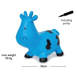 Skoczek niebieska dmuchana krówka Buiten Speel