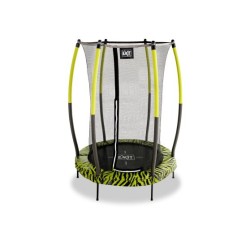 Trampolina EXIT Tiggy dla dziecka 3+ z siatką zabezpieczającą ø140cm czarno/żółta