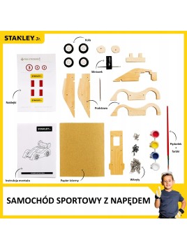 Samochód sportowy z napędem Stanley Jr zestaw