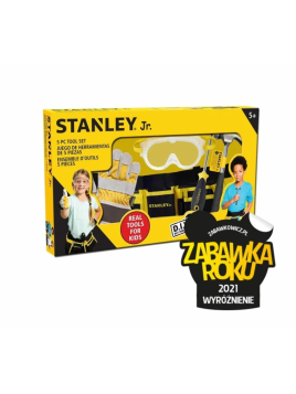 Zestaw narzędzi dla dzieci Stanley Jr rękawice pas gogle młotek oraz śrubokręt