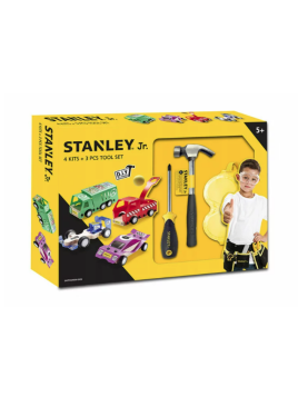 Zestaw samochodów i narzędzi Stanley Jr 7-cz.