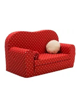 Sofa piankowa rozkładana dla dzieci materac czerwona Gepetto