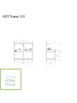 EXIT Yummy 100 drewniana kuchnia ogrodowa - naturalna