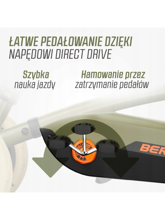 Gokart na pedały dla dzieci BERG Buzzy Retro 2-in-1 od 2 lat zielony