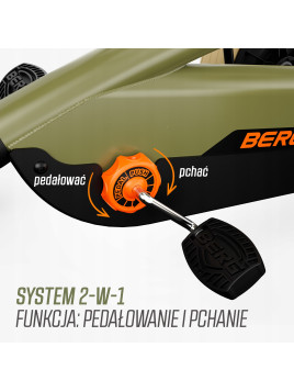 Gokart na pedały dla dzieci BERG Buzzy Retro 2-in-1 od 2 lat zielony