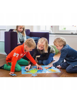 Puzzle Drewniane Mapa Świata dla Dzieci BS Toys