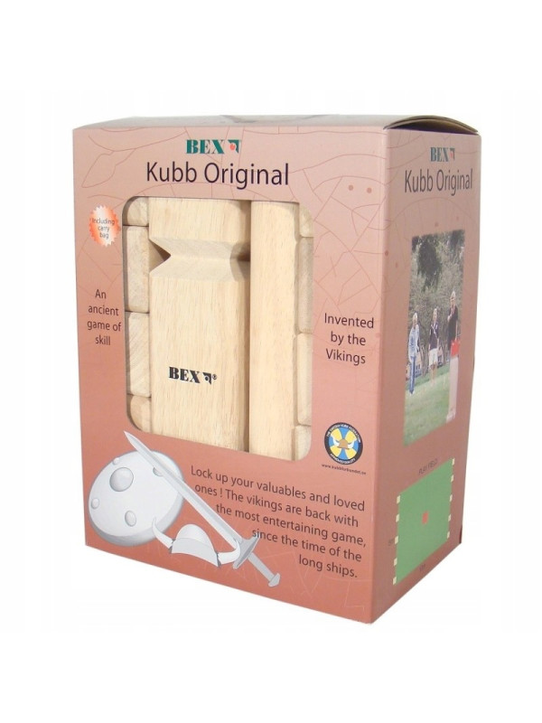Kubb szwedzka gra drewniana rzutowa zestaw 21 el. BS Toys