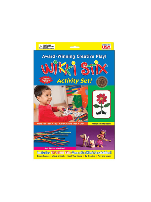 Woskowe sznureczki Wikki Stix - Activity Set 84 szt + podkładka