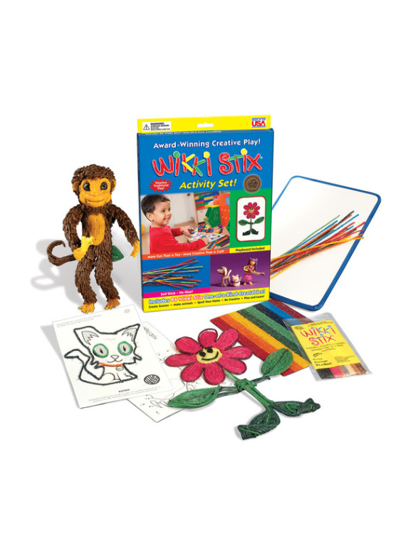 Woskowe sznureczki Wikki Stix - Activity Set 84 szt + podkładka