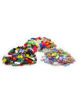 Plus-Plus, Mini Mix ( Basic, Neon, Pastel) - 6000 szt - Edukacja