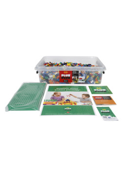 Plus-Plus, Mini Basic - 4000 sztuk (plus 12 sztuk płytek konstrukcyjnych) - Edukacja