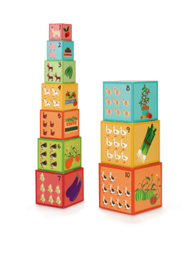 Piramida edukacyjna dla dzieci - Scratch Farma 2 10 elementów
