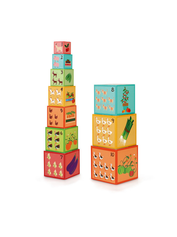 Piramida edukacyjna dla dzieci - Scratch Farma 2 10 elementów