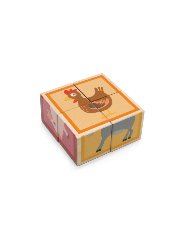 Scratch, Puzzle 4 Klocki FARMA 2 - uszkodzone opakowanie RABAT 5%
