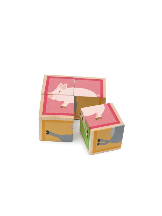 Scratch, Puzzle 4 Klocki FARMA 2 - uszkodzone opakowanie RABAT 5%