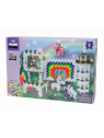 Plus-Plus, Mini Pastel - 760 szt. - Tęczowy zamek z jednorożcami oraz 2 podkładki GRATIS!