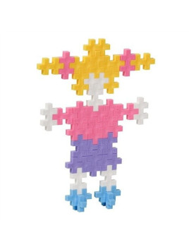 Plus-Plus, Mini Pastel - 760 szt. - Tęczowy zamek z jednorożcami oraz 2 podkładki GRATIS!