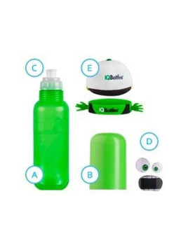 IQBottles, Bidon-butelka 2w1 Blue/Yellow cap