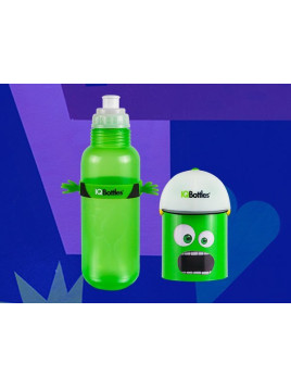 IQBottles, Bidon-butelka 2w1 Orange/Blue cap