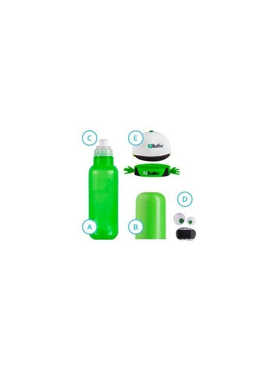 IQBottles, Bidon-butelka 2w1 Orange/Blue cap
