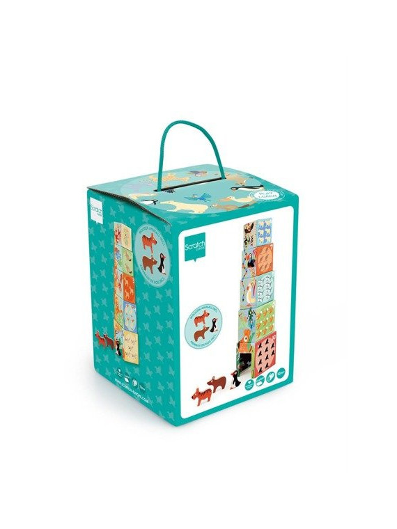 Scratch, Piramida edukacyjna DZIKIE ZWIERZĘTA (5 elementów)