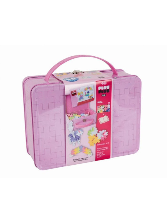 Plus-Plus, BIG Pastel - 70 szt  walizka metal + książeczka