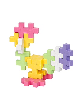 Plus-Plus, BIG Pastel - 70 szt  walizka metal + książeczka