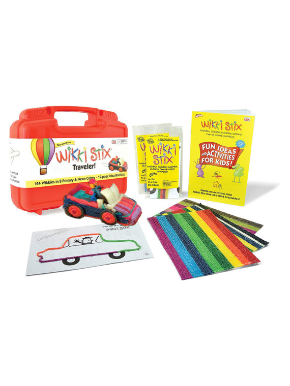 Woskowe sznureczki Wikki Stix - Czerwona walizka XL  144 szt