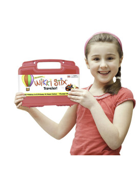 Woskowe sznureczki Wikki Stix - Czerwona walizka XL  144 szt