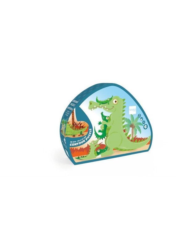 Puzzle konturowe dla dzieci - Scratch Krokodyl 36 elementów