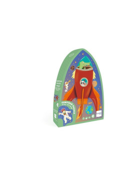 Scratch, Puzzle konturowe Rakieta i kosmos 60 elem.