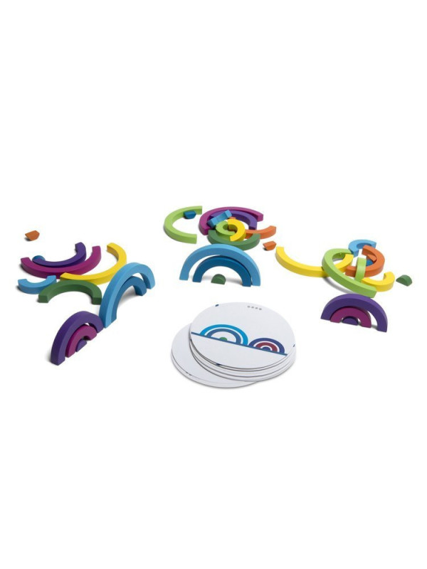 BS Toys, drewniana gra i układanka logiczna Tęcza klocki USZKODZONE OPAKOWANIE RABAT 10%
