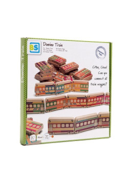 BS Toys, drewniane domino Pociągi ( 5 sposobów łączenia)