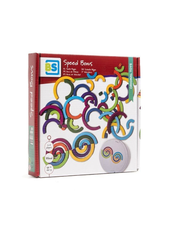 BS Toys, drewniana gra i układanka logiczna Tęcza klocki USZKODZONE OPAKOWANIE RABAT 10%