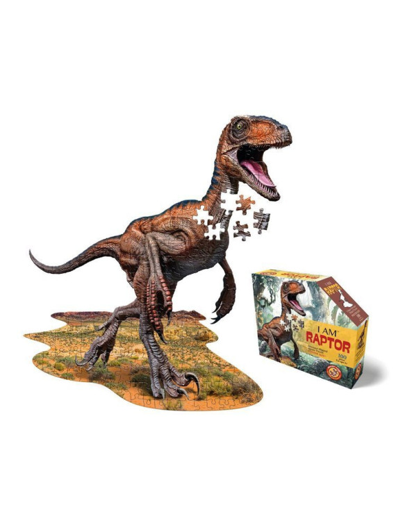 MADD CAPP,  Puzzle konturowe I AM RAPTOR - 100 elem.