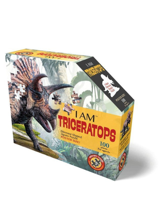 Puzzle Konturowe Madd Capp Triceratops 100 Elementów
