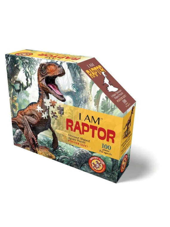 MADD CAPP,  Puzzle konturowe I AM RAPTOR - 100 elem.