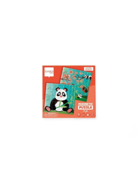 Scratch, Puzzle magnetyczne - książka podróżna Panda 2 obrazki 40 elem.