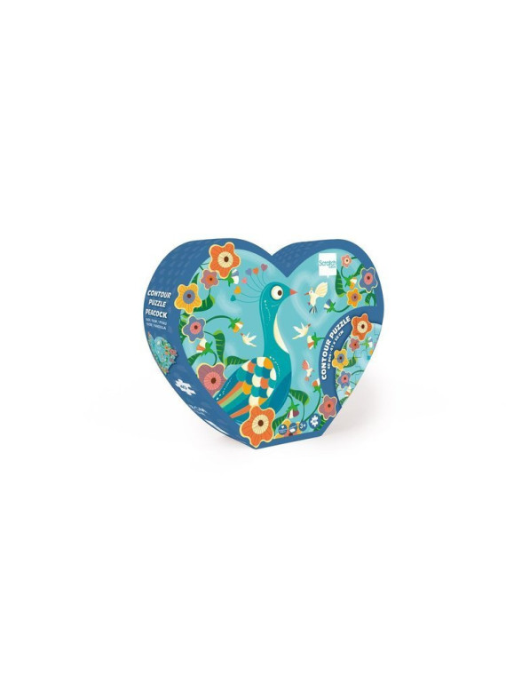 Scratch, Puzzle konturowe Serce 40 elem.