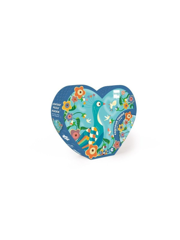 Scratch, Puzzle konturowe Serce 40 elem.