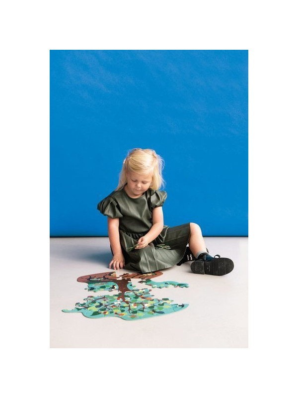 Scratch, Puzzle konturowe Leśne drzewo 58 elem.