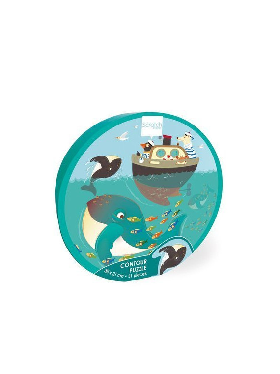 Puzzle Konturowe Scratch Orki 31 Elementów
