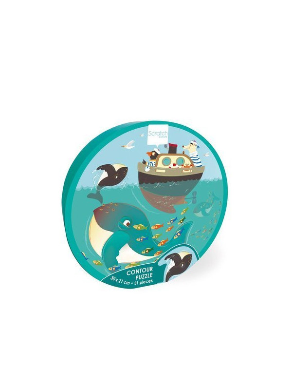 Puzzle Konturowe Scratch Orki 31 Elementów