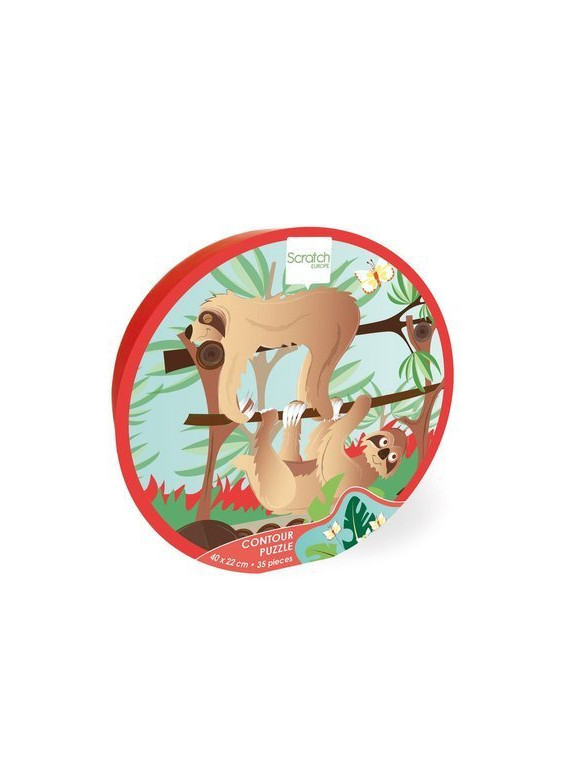 Scratch, Puzzle konturowe Leniwce 35 elem.