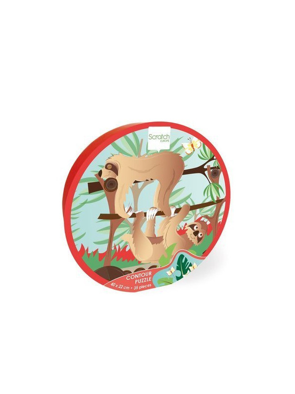 Scratch, Puzzle konturowe Leniwce 35 elem.