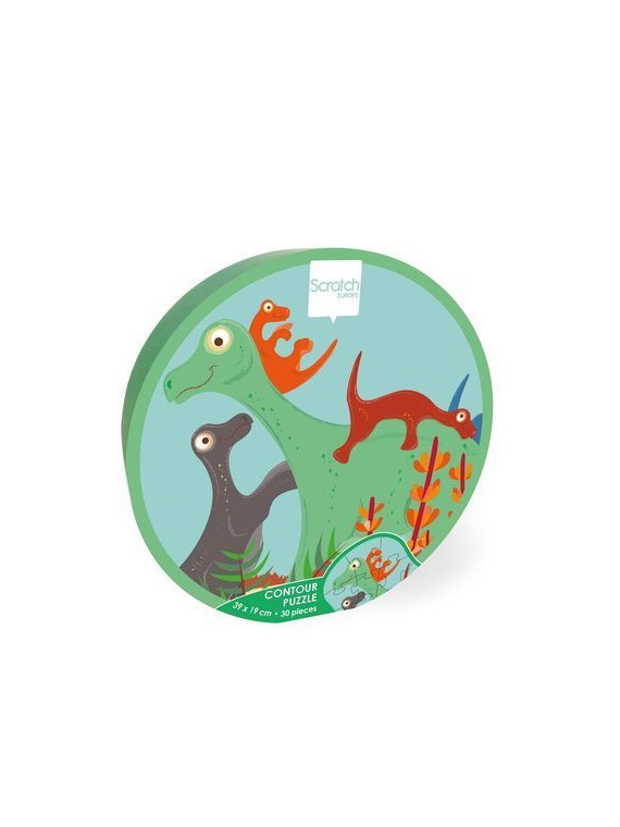 Scratch, Puzzle konturowe Dinozaury 30 elem.