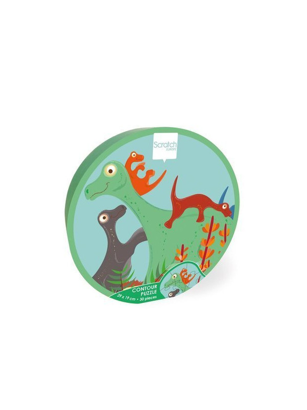 Scratch, Puzzle konturowe Dinozaury 30 elem.