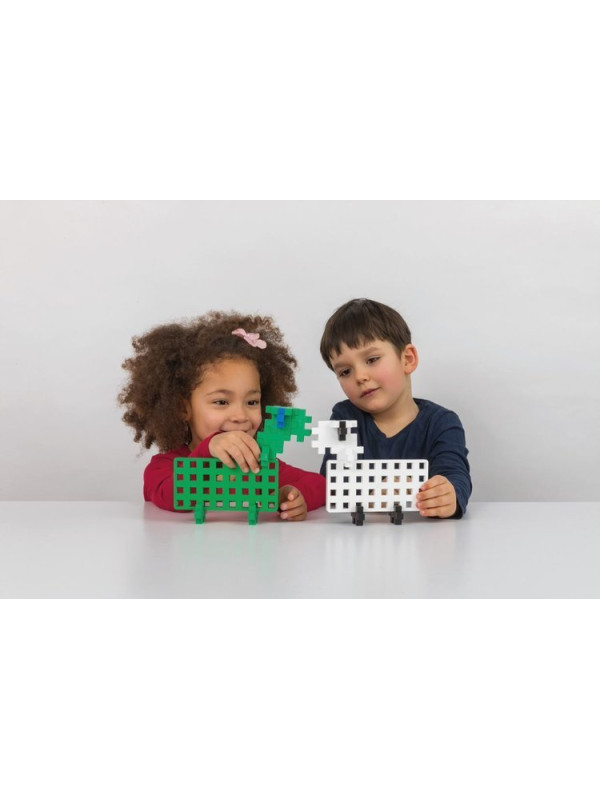 Plus-Plus, BIG Mix 200 szt. (100 Basic 50 Neon 50 Pastel + 2 płytki)