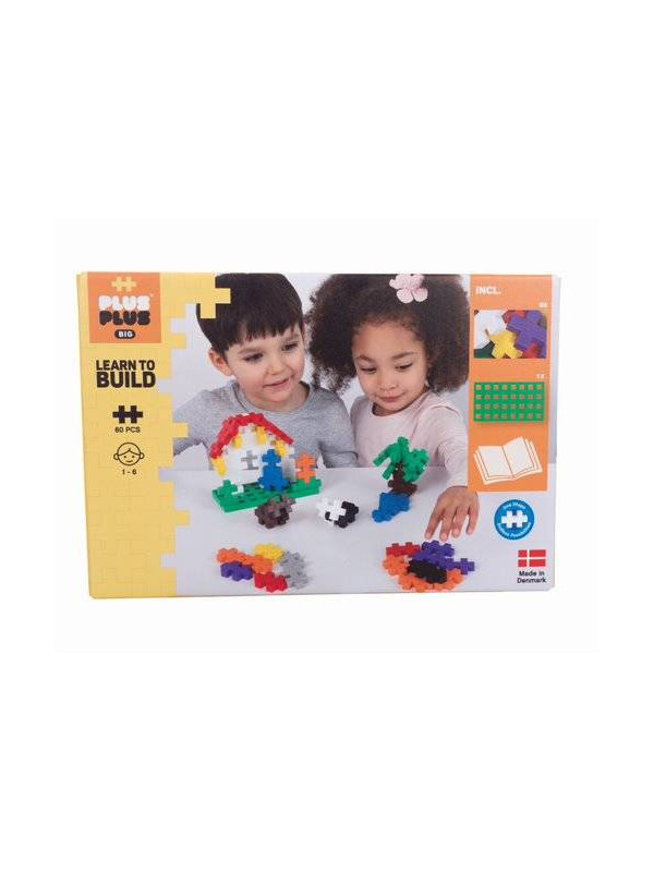 Plus-Plus, BIG MIX 60 szt. i płytka - Learn to build